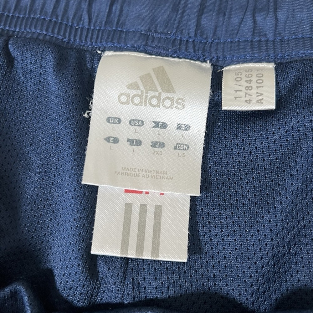 Adidas Vintage Y2K Track Suit Men's Size Sz L Nylon Windbreaker Navy Blue - Picture 10 of 16